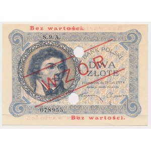 2 złote 1919 - WZÓR - S.9.A. - z perforacją