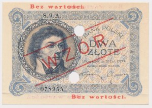 MODÈLE 2 or 1919 - S.9.A. - double perforation dans une disposition verticale non répertoriée
