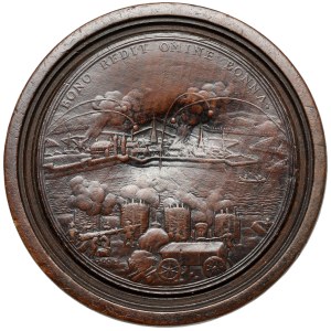 Niemcy, Brandenburgia-Prusy, Fryderyk III, Medal warcabowy / Brettstein 1701 - odzyskanie elektoratu kolońskiego miasta Bonn z rąk Francuzów
