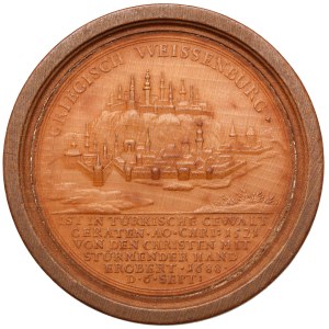 Austria, Medal warcabowy / Brettstein ~1700 - zdobycie Belgradu
