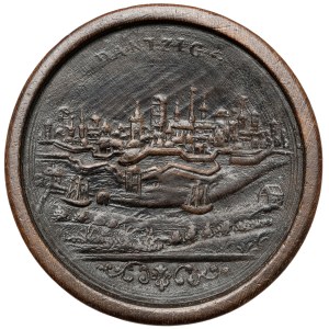 August III Sas, Medal warcabowy / Brettstein ~1760 - Gdańsk