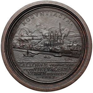 Niemcy, Medal warcabowy / Brettstein 1689 - odzyskanie Moguncji przez wojska cesarskie
