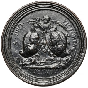 Austria / Francja, Medal warcabowy / Brettstein - bitwę pod Höchstadt (awers) / zdobycie Strasburga (rewers)