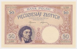 Technological pattern 50 gold 1919 - A.000 00000