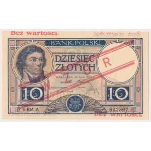 10 złotych 1924 - WZÓR - II EM. A - bez kropki
