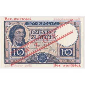 10 złotych 1924 - WZÓR - II EM. A - z kropką