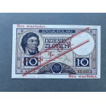 10 złotych 1924 - WZÓR - II EM. A - z kropką