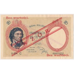 20 złotych 1924 - WZÓR - II EM. C