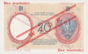 MODÈLE 20 or 1924 - II EM. B - avec numérotation supplémentaire en filigrane [1-6].