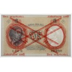 20 złotych 1924 - WZÓR - II EM. B - numer w znaku wodnym na lewym marginesie - 16