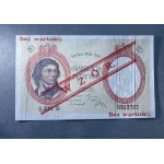 20 złotych 1924 - WZÓR - II EM. B - numer w znaku wodnym na lewym marginesie - 16