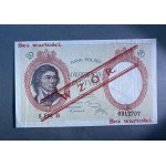 20 złotych 1924 - WZÓR - II EM. B - numer w znaku wodnym na lewym marginesie - 16