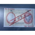 20 złotych 1924 - WZÓR - II EM. B - numer w znaku wodnym na lewym marginesie - 16