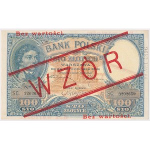 100 złotych 1919 - WZÓR - wysoki nadruk