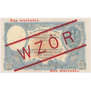 100 złotych 1919 - WZÓR - wysoki nadruk