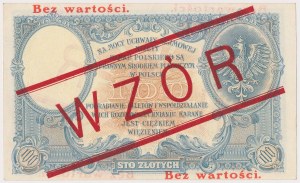 MODEL 100 zloty 1919 - with the machine number 4896 in the margin