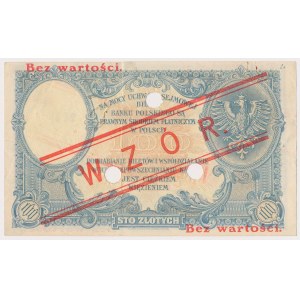 100 złotych 1919 - WZÓR - niski nadruk