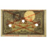 500 złotych 1919 - WZÓR - niski nadruk, z perforacją