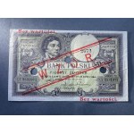 500 złotych 1919 - WZÓR - niski nadruk, z perforacją