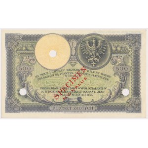 500 złotych 1919 - SPECIMEN NO VALUE