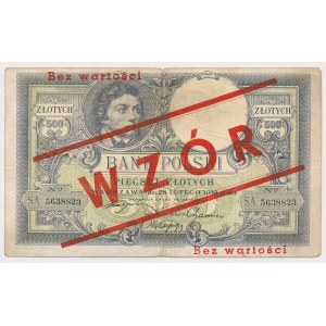 500 złotych 1919 - Fałszywy nadruk wzór