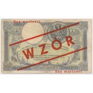 500 złotych 1919 - Fałszywy nadruk wzór