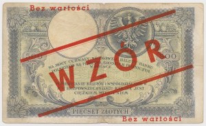 500 złotych 1919 - FAŁSZYWY nadruk wzór