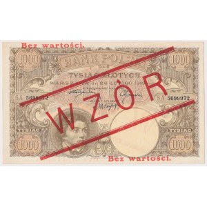 1.000 złotych 1919 - WZÓR - wysoki nadruk