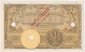 SPÉCIMEN SANS VALEUR - 1 000 PLN 1919