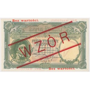 5.000 złotych 1919 - WZÓR - wysoki nadruk