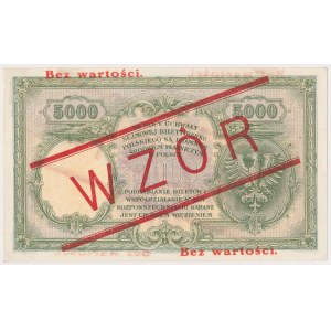 5.000 złotych 1919 - WZÓR - wysoki nadruk