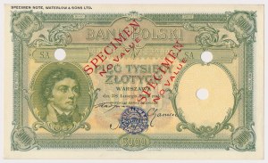 SPÉCIMEN SANS VALEUR - 5 000 PLN 1919