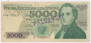 Période de falsification 5 000 £ 1982