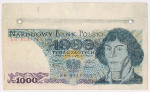 Semi-finished forgery 1,000 PLN 1975