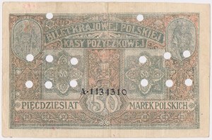 Counterfeit period 50 mkp 1916