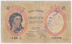 Counterfeit of period 20 gold 1924