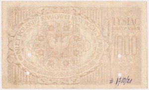 Counterfeit of the period 1,000 mkp May 1919