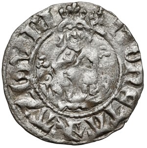 Casimir III le Grand, demi-penny (quarto) Cracovie - type VI