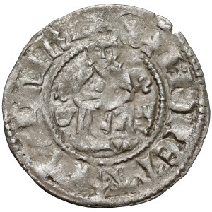 Kazimierz III Wielki, Półgrosz (kwartnik) Kraków - typ V