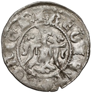 Casimir III le Grand, demi-penny (quarto) Cracovie - type V