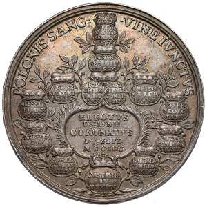 August II Mocny, Medal koronacyjny 1697 z Polakami krwią połączony