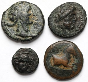 Grèce, Pièces de bronze - set (4pcs)