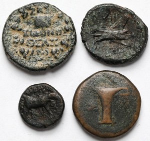 Grèce, Pièces de bronze - set (4pcs)