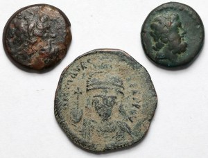Grèce et Byzance, Monnaies de bronze - set (3pcs)