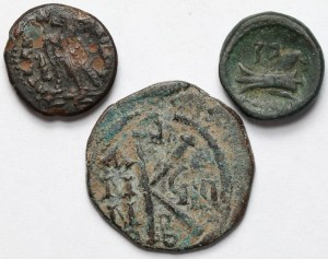Grèce et Byzance, Monnaies de bronze - set (3pcs)