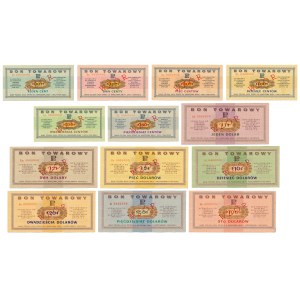 Pewex, Komplet WZORÓW emisji 1969 od 1 centa do 100 dolarów - numeracja 0000000