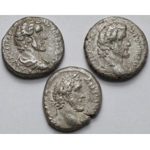 Antoninus Pius (138-161 n.e.) Tetradrachma, Aleksandria - zestaw (3szt)