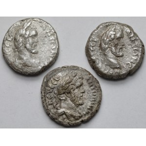 Antoninus Pius (138-161 n.e.) Tetradrachma, Aleksandria - zestaw (3szt)