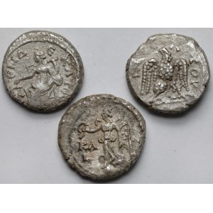 Antoninus Pius (138-161 n.e.) Tetradrachma, Aleksandria - zestaw (3szt)