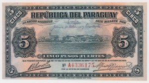 Paraguay, 5 Pesos 1923